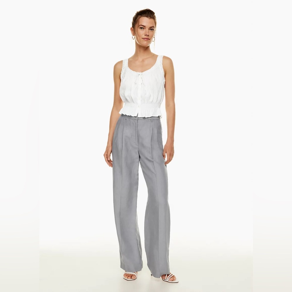 Aritzia Wilfred The Effortless Pant™ Linen Size 4 Grey